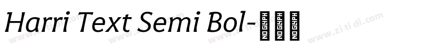 Harri Text Semi Bol字体转换